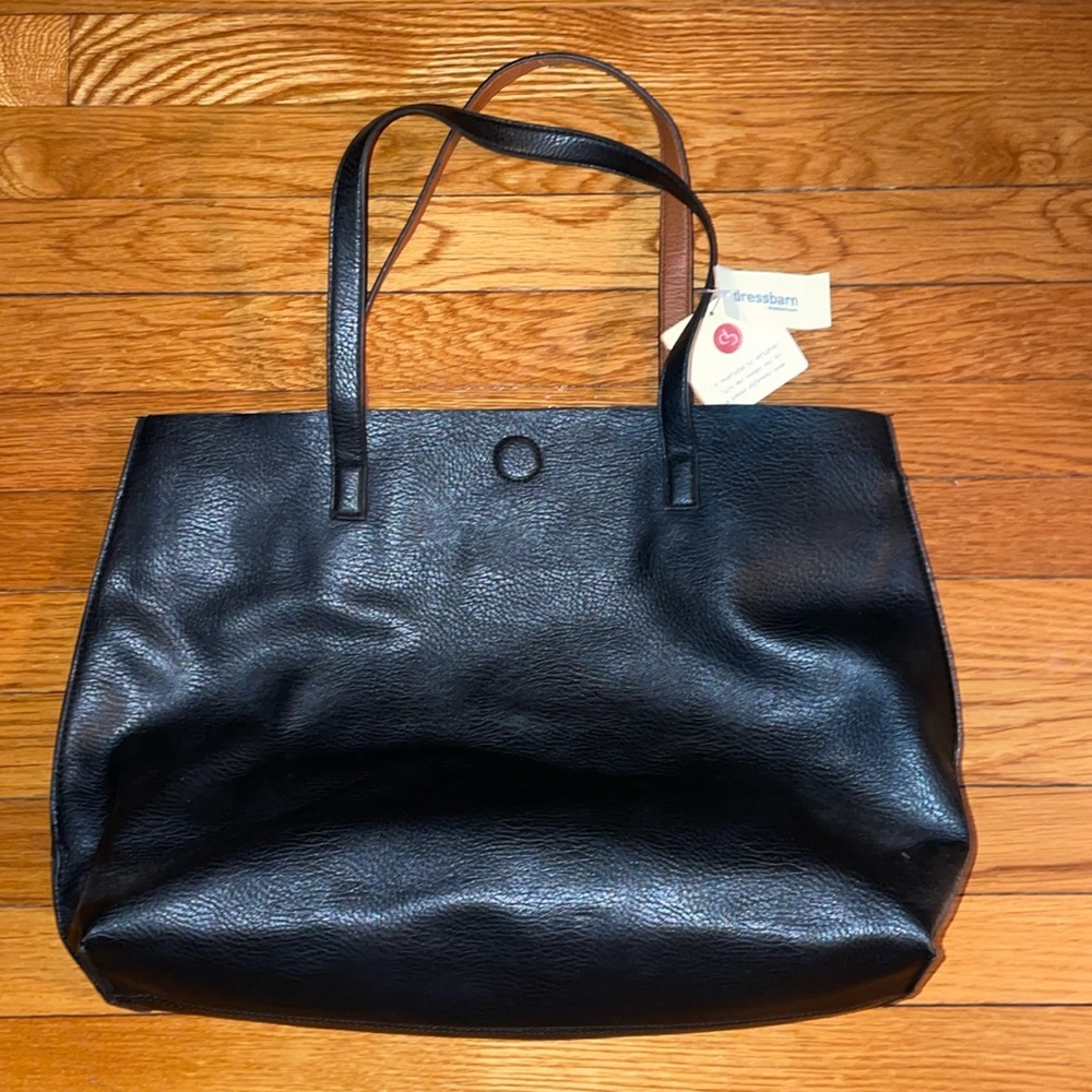 NWT Reversible faux leather tote